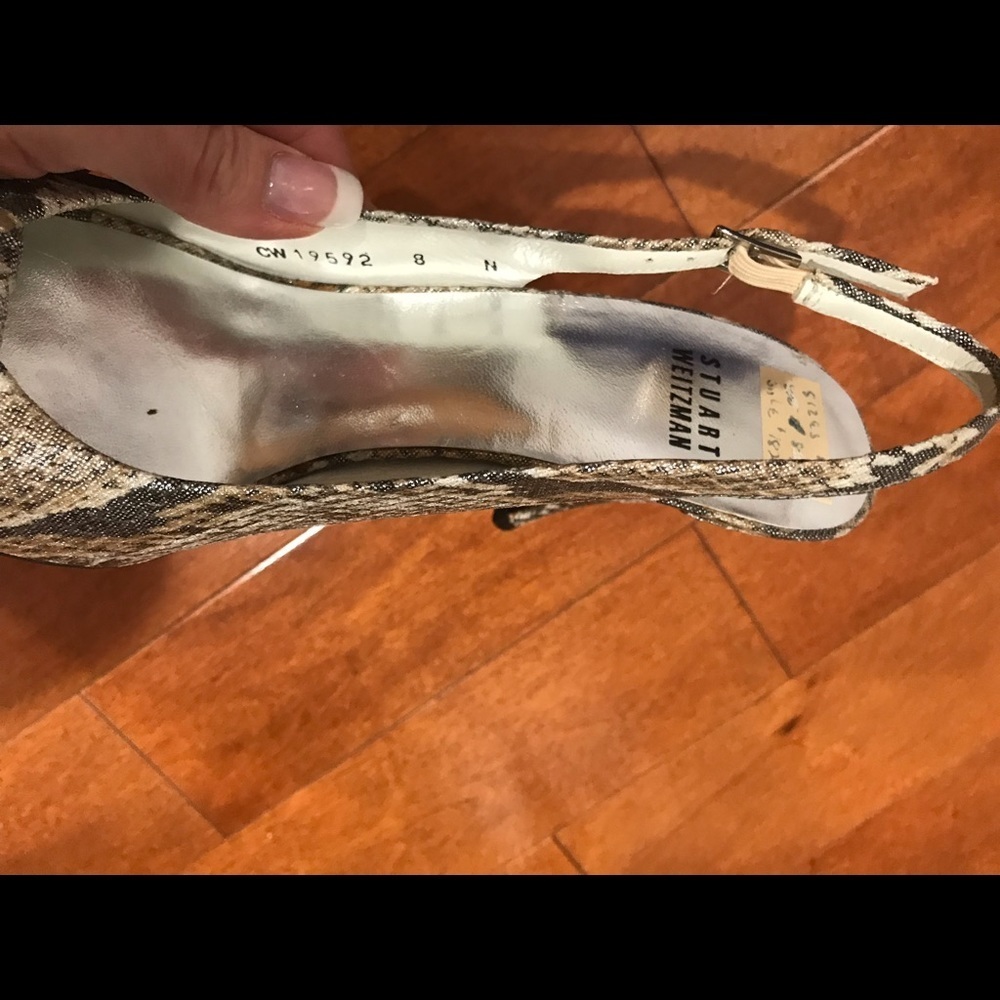 💥NEW💥Stuart Weitzman Tulip Roccia Lame Python 8N - Picture 7 of 8
